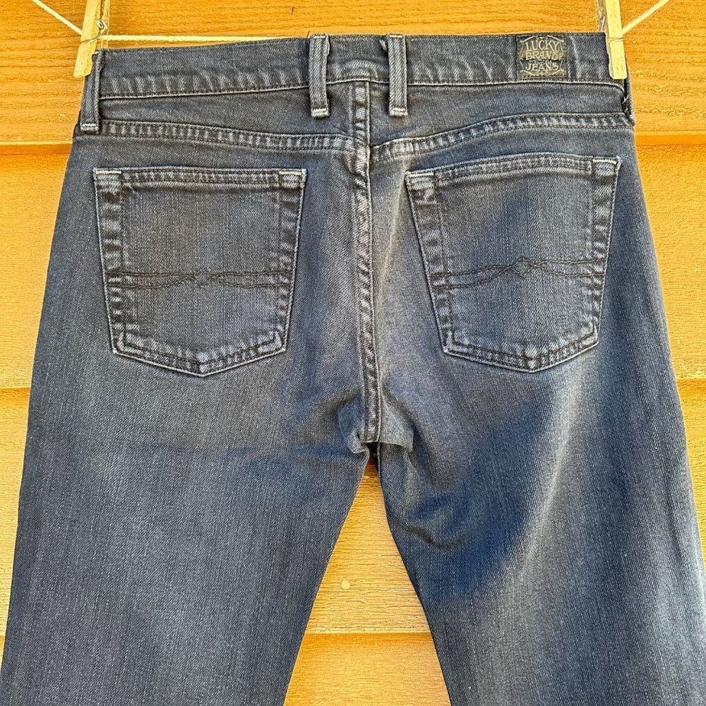 Lucky Brand Flare Bell Bottom Dark Blue Jeans Size 4 - Picture 10 of 14